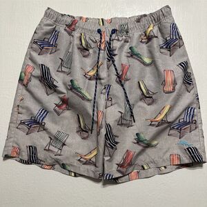 Tommy Bahama L x 6" Naples On The Beach‎ All Over Beach Chair Print Swim Trunks